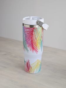 Joogipudel ja termoskruus 900 ml, "Kirjud palmilehed"