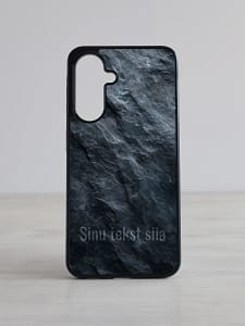 Must marmormustriga Samsung Galaxy kaas kohandatava tekstiga