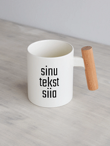 personaliseeritav kruus "issi" Hele 330ml puitsangaga kruus "issi", personaliseeritav oma tekstiga.
