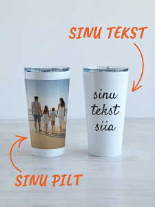 termostass sinu foto ja/või tekstiga 480ml valge termostass, personaliseeritav oma pildi ja/või tekstiga.
