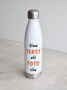 oma foto ja/või tekstiga joogipudel Personaliseritav joogipudel, millele saab trükkida oma foto või teksti.