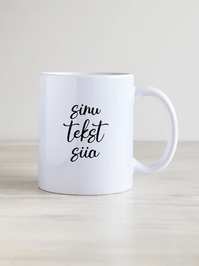 Valge klassikaline 330 ml kruus „Parim emme“, personaliseeritav