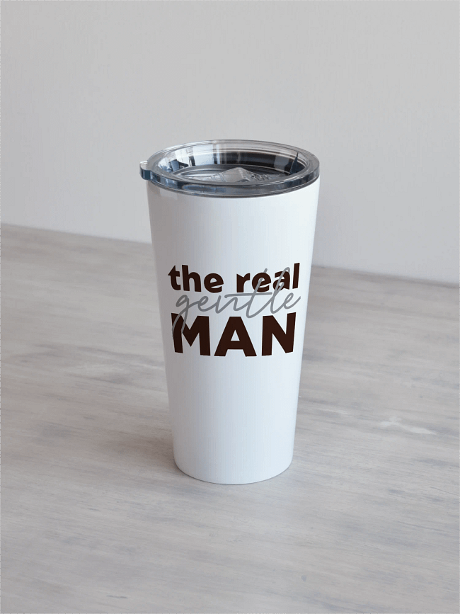 Personaliseeritav termostass "Gentleman" Valge 480 ml termostass kujundusega "The Real Gentleman"